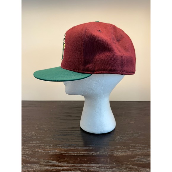 Vintage Hudson Valley Renegades MLB Hat Maroon Green 100% Wool Size 7 3/4 USA - Picture 5 of 11